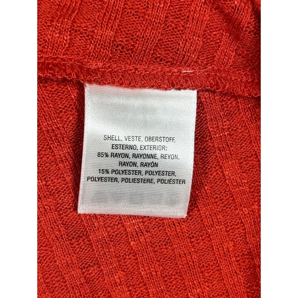 Anthropologie Mauve XS Orange Ribbed‎ Sweater Cowl Neck Peplum Top Knit Retro